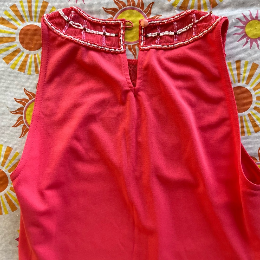 Cache Pink Beaded Tank Top - Picture 3 of 4